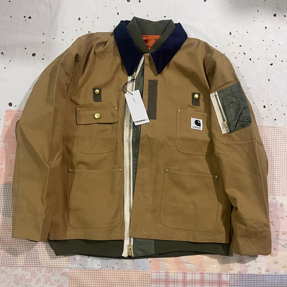Carhartt x Sacai Deconstructed Jacket Beige